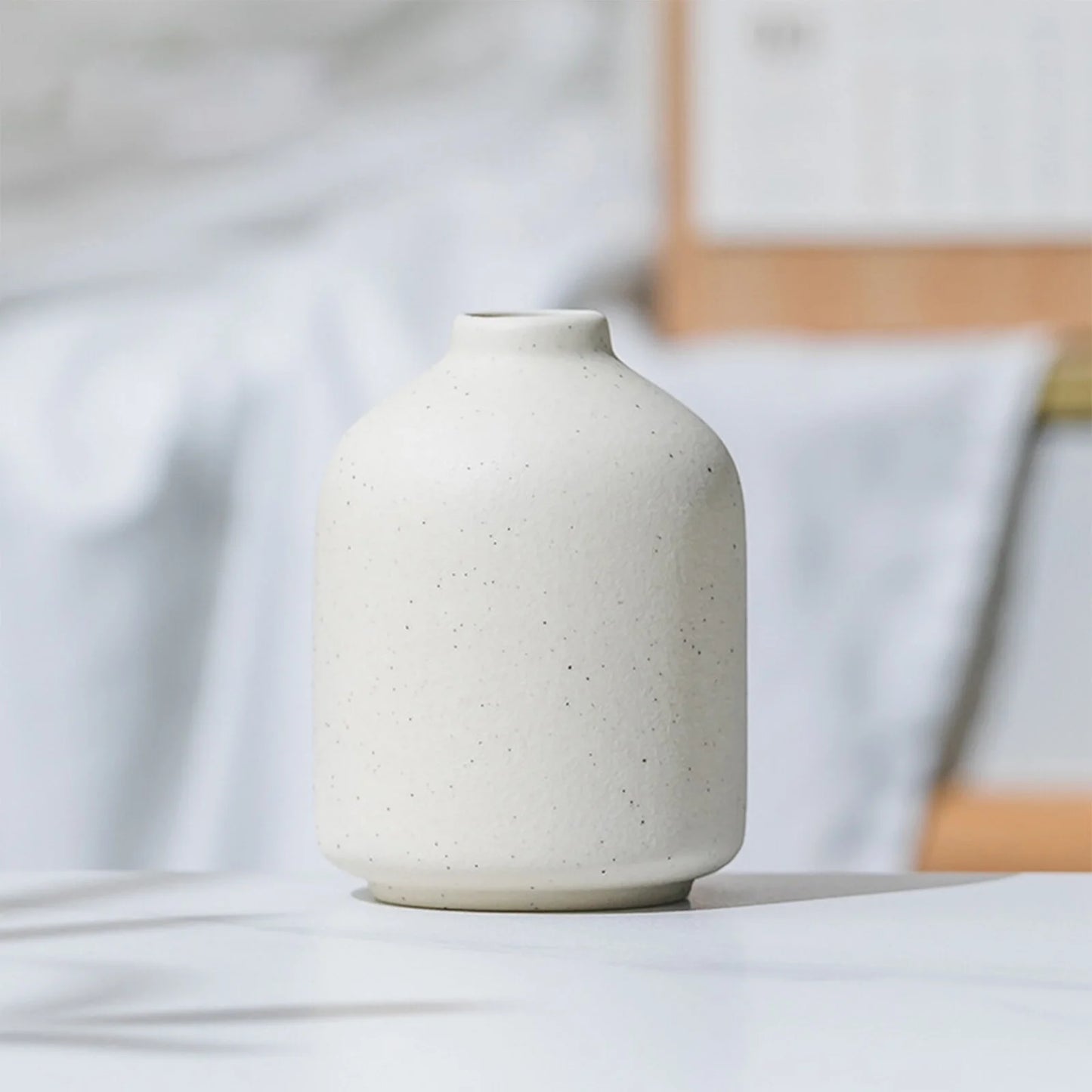 Ceramic Vase,Small Vases for Decor,Set 3 Modern Boho Vases for Flower Pampas,Fit for Living Room Desk Shelf Decor,White